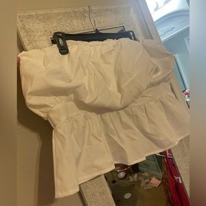 White crop top- plus, bridal